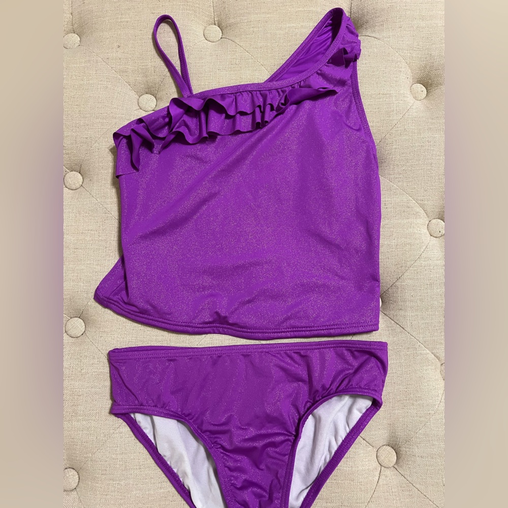 Xhilaration Takini, purple with shimmer. Size 10/12